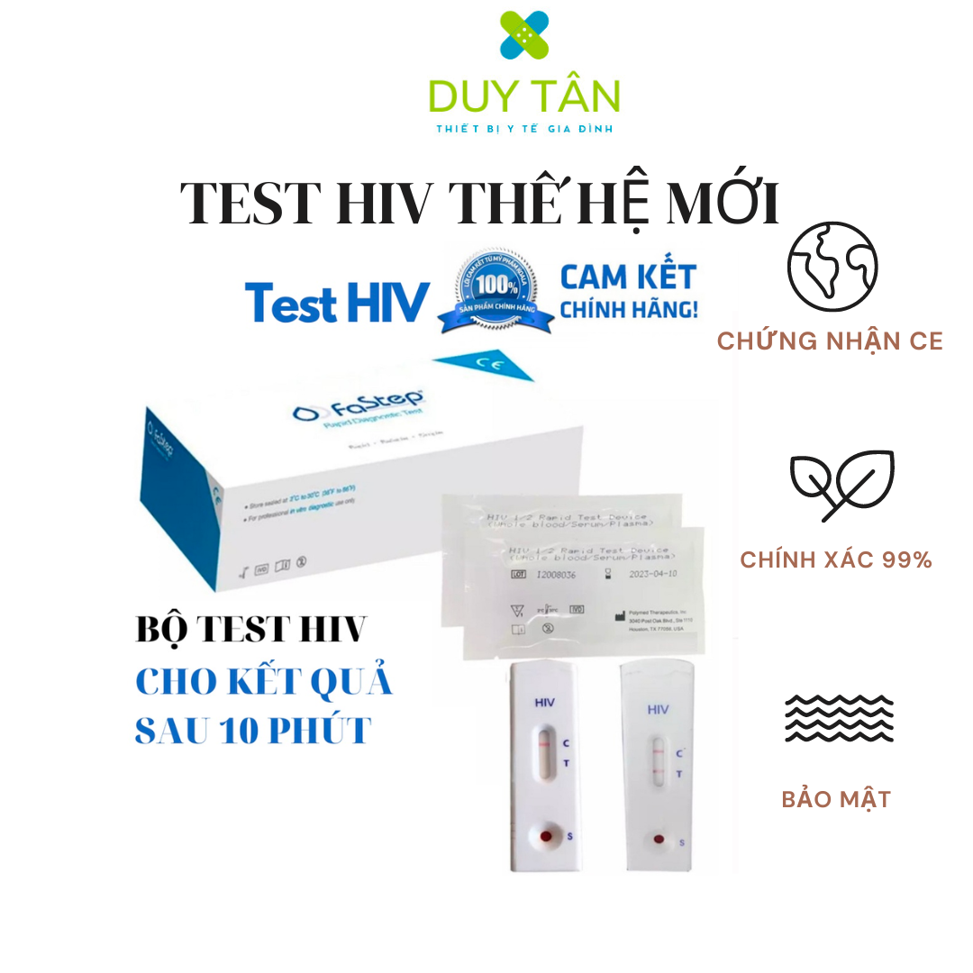 Bộ thử HIV tại nhà FASTEP HIV 1/2 chính xác 99,9%