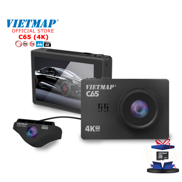 [Trả góp 0%] VIETMAP C65 - Tặng thẻ 32GB - Camera Hành Trình VIETMAP (Hàng Chính Hãng - Trả góp 0%)