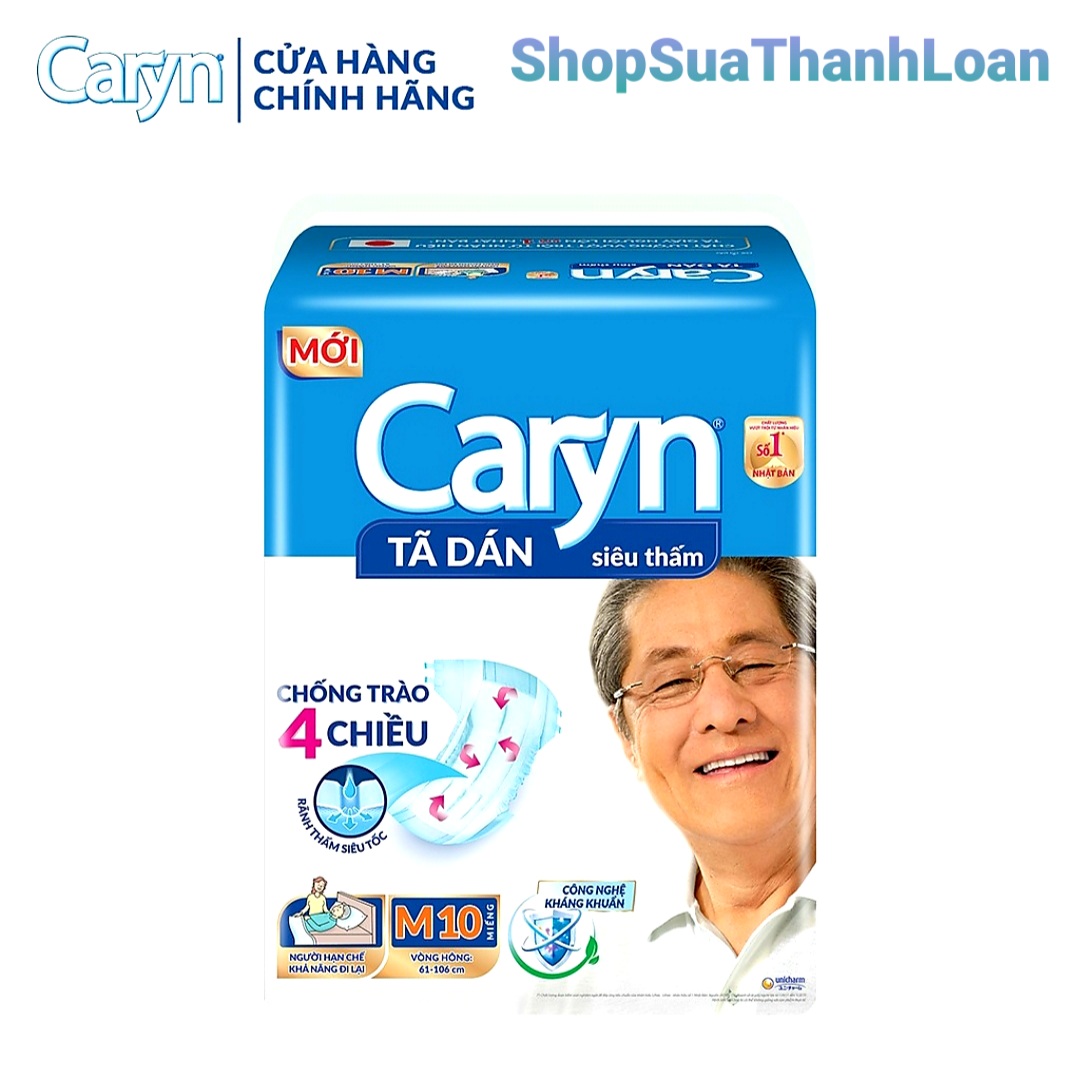 Tã Dán Người Lớn Caryn Siêu Thấm Size M - 10 Miếng