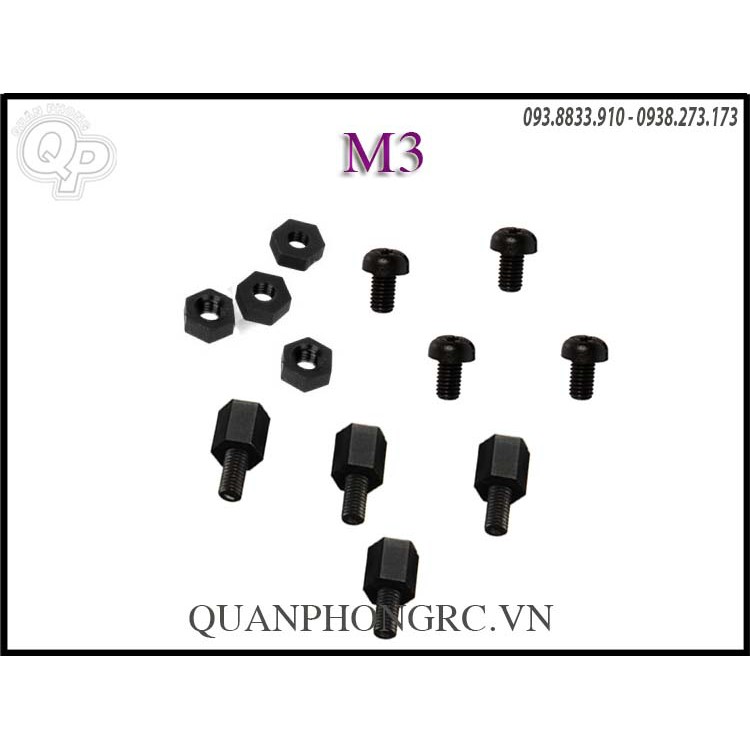 Bộ óc nhựa gắn PDB M3 trắng/đen dành cho máy bay điều khiển