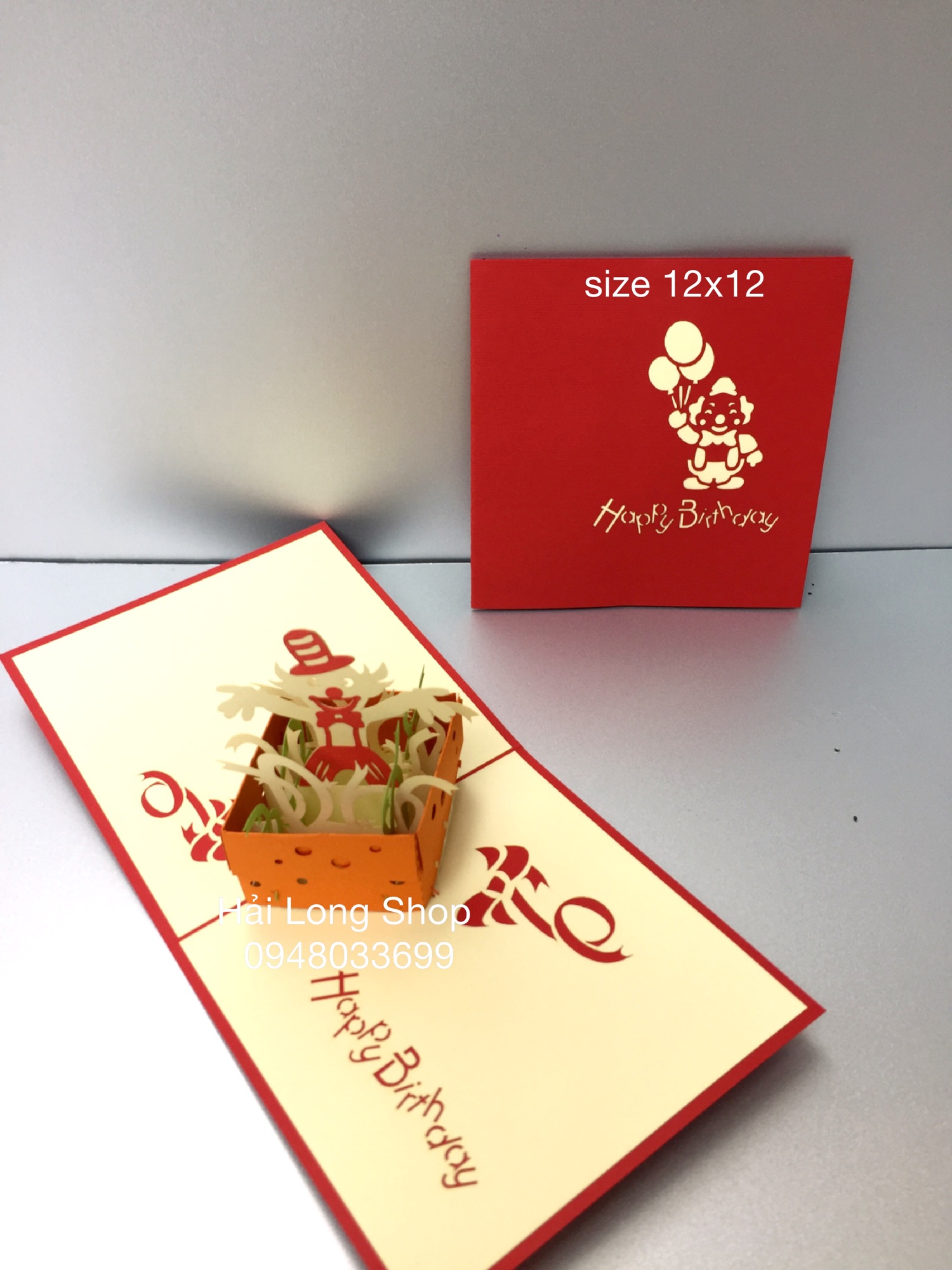Hề 2  Sinh Nhật - Birthday - Thiệp 3D