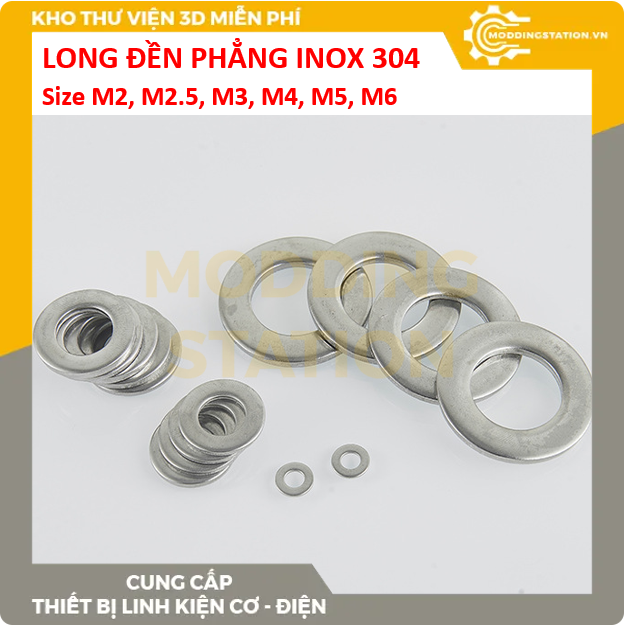 Washer inox 304 size m2, m2.5, m3, m4, m5, m6, m8, m10