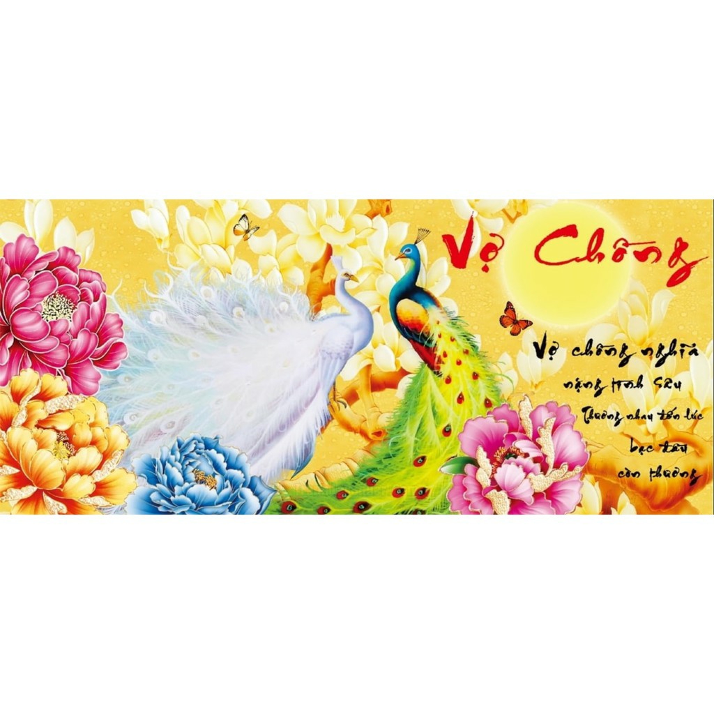 tranh đính đá Vợ chồng 103x50cm