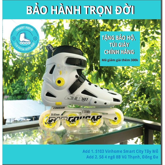Giày Patin Cougar 307C – (2 màu trắng - đen)