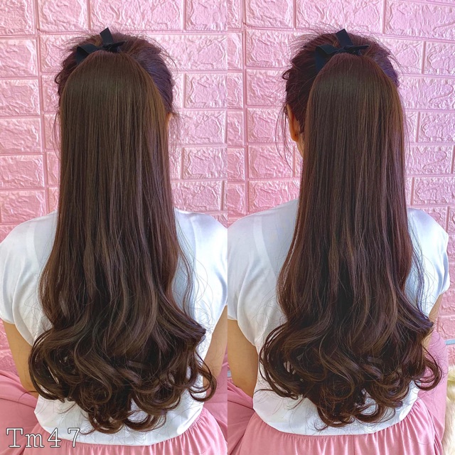 Tóc giả nữ đẹp ❤️FREESHIP❤️ Tóc cột xoăn đuôi 60cm
