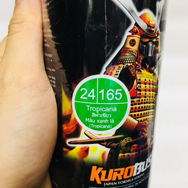 Sơn Xịt Samurai - 24/165 MÀU XANH LÁ ( TROPICANA) 400ML