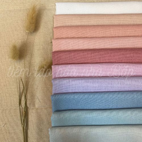 Vải Linen Bột Tông Màu Pastel