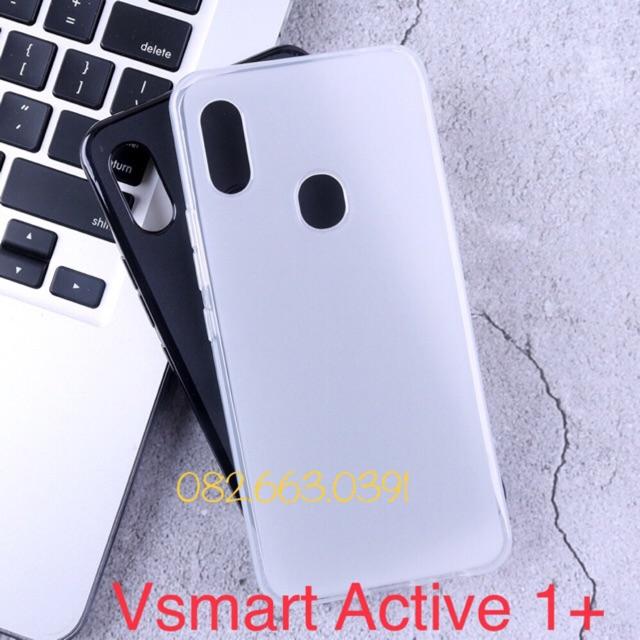 Ốp lưng vsmart active 1+ dẻo cao cấp - màu trong - màu đen
