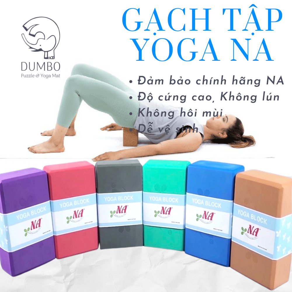 Chính hãng Gạch Tập Yoga NA DUMBO MAT Block Dày 8.5cm 23,5 x 15,5 x 8.5 cm