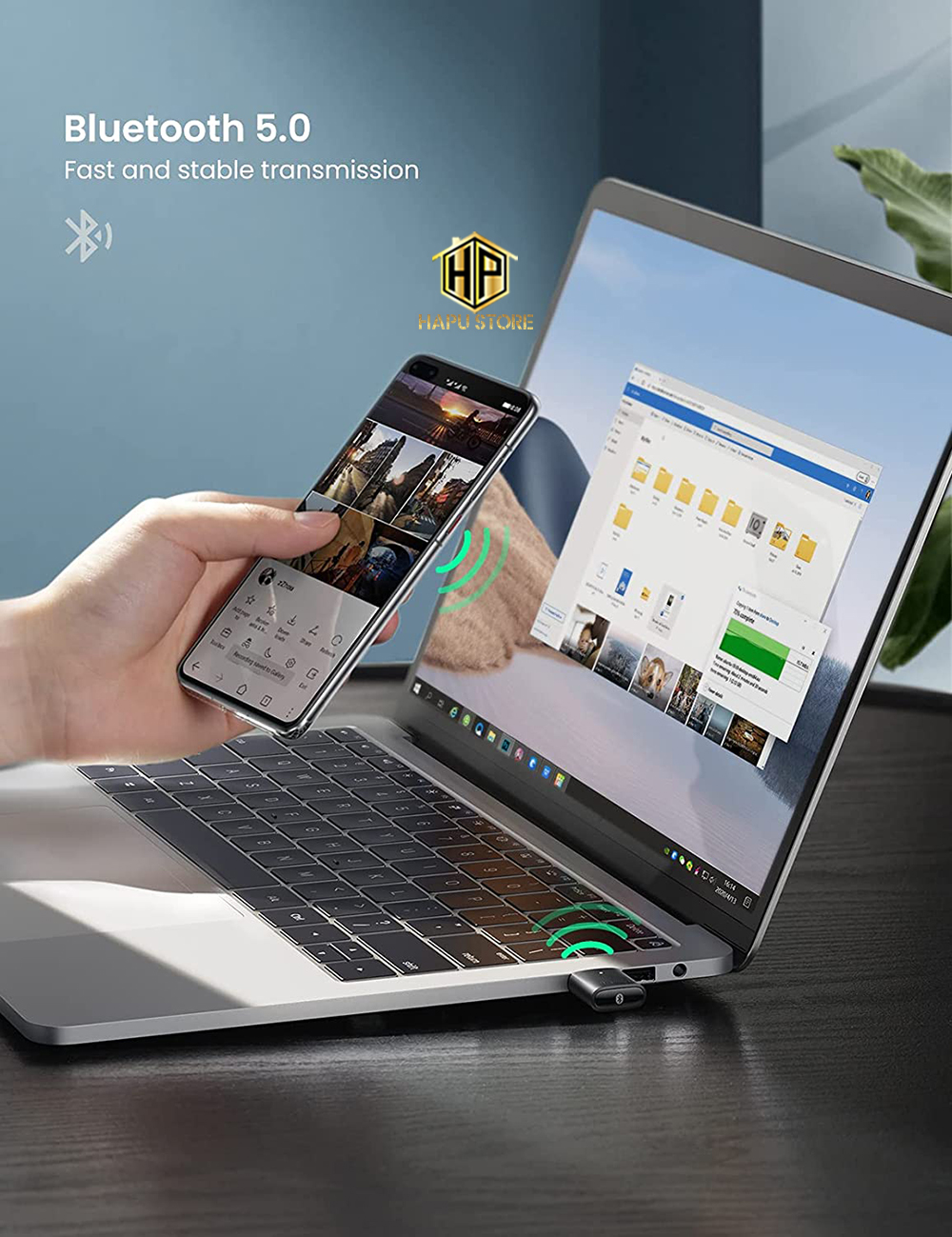 Ugreen 80889 - USB Bluetooth 5.0 hỗ trợ Nintendo Switch, PS4 cao cấp