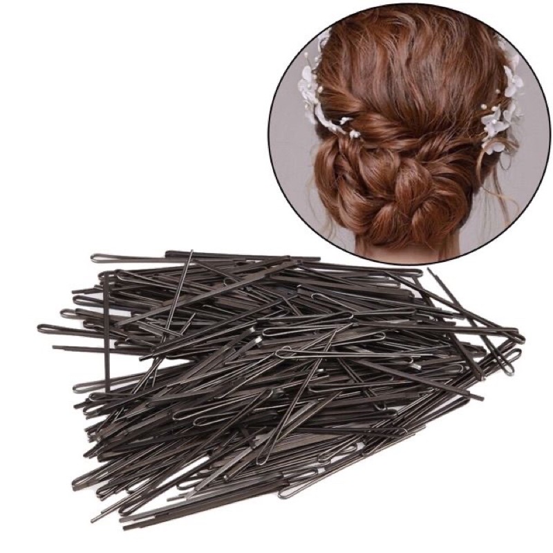 100 Kẹp gim tăm cài tóc - gim cài tóc cô dâu dài 6cm