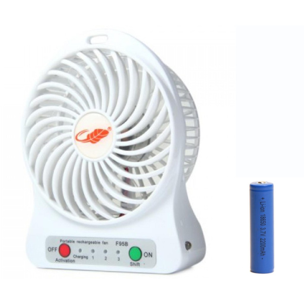 Quạt sạc siêu mát F95B 3 tốc độ sạc pin siêu khỏe (Đen)