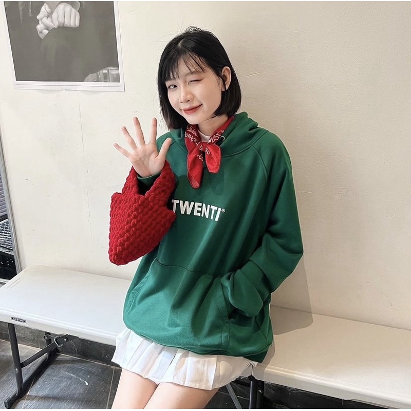 [Nhập Lazxuhuong03 - Giảm 40k/299k]ÁO HOODIE TWENTI NỈ COTTON IN BASIC