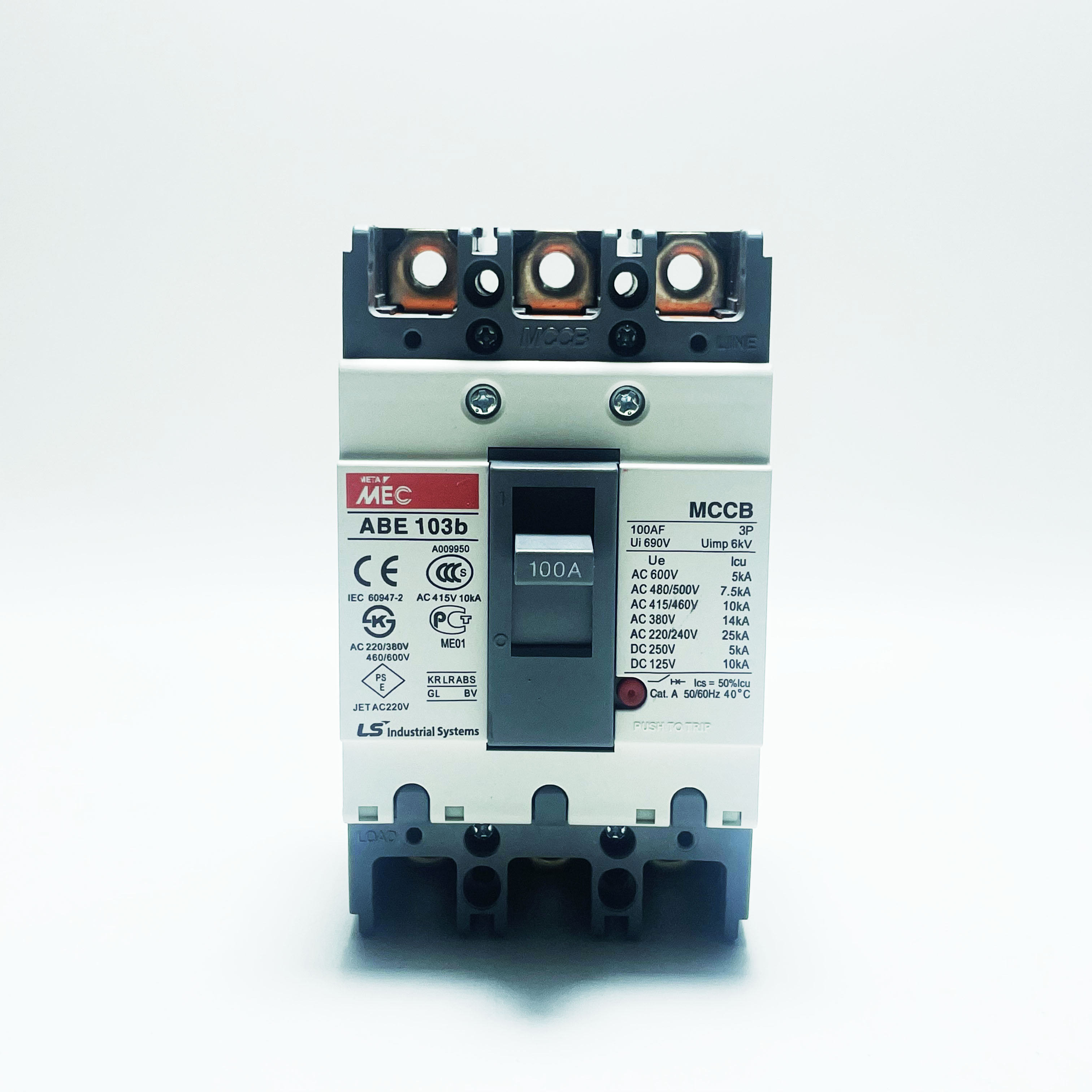 Aptomat Khối 3 Pha LS ABE 30A~100A,MCCB LS MetaMEC 103B