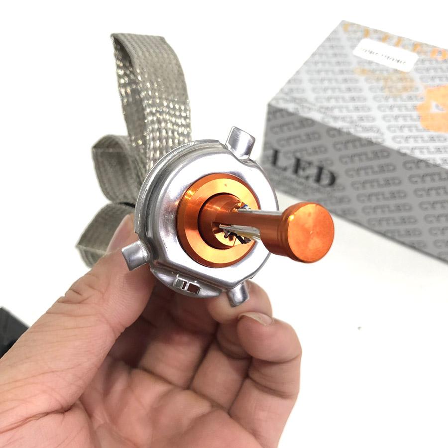 [HCM]Đèn Pha Led 2 Tim H4 Râu [ Ánh Sáng Trắng ]
