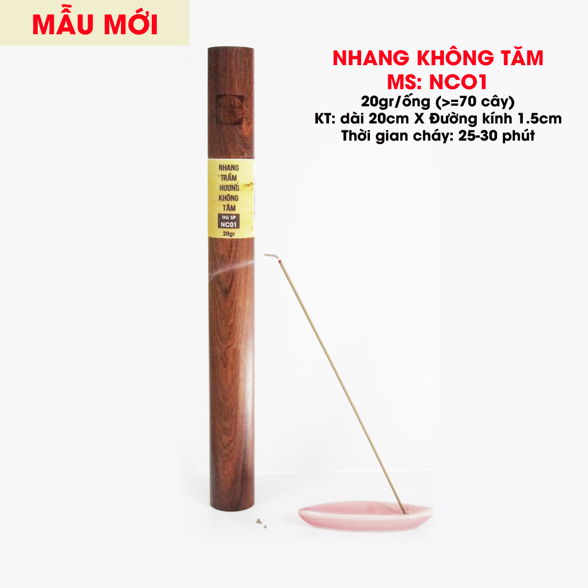 [HCM]Nhang Trầm Hương Không Tăm 20gr - NC01