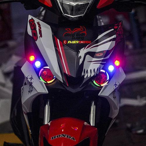 BỘ ĐÈN MẮT CÚ 7 MÀU - WINNER 150 (1 BỘ GỒM KHUÔN + 2 BÓNG U7 + 4 LED CÚC ÁO)