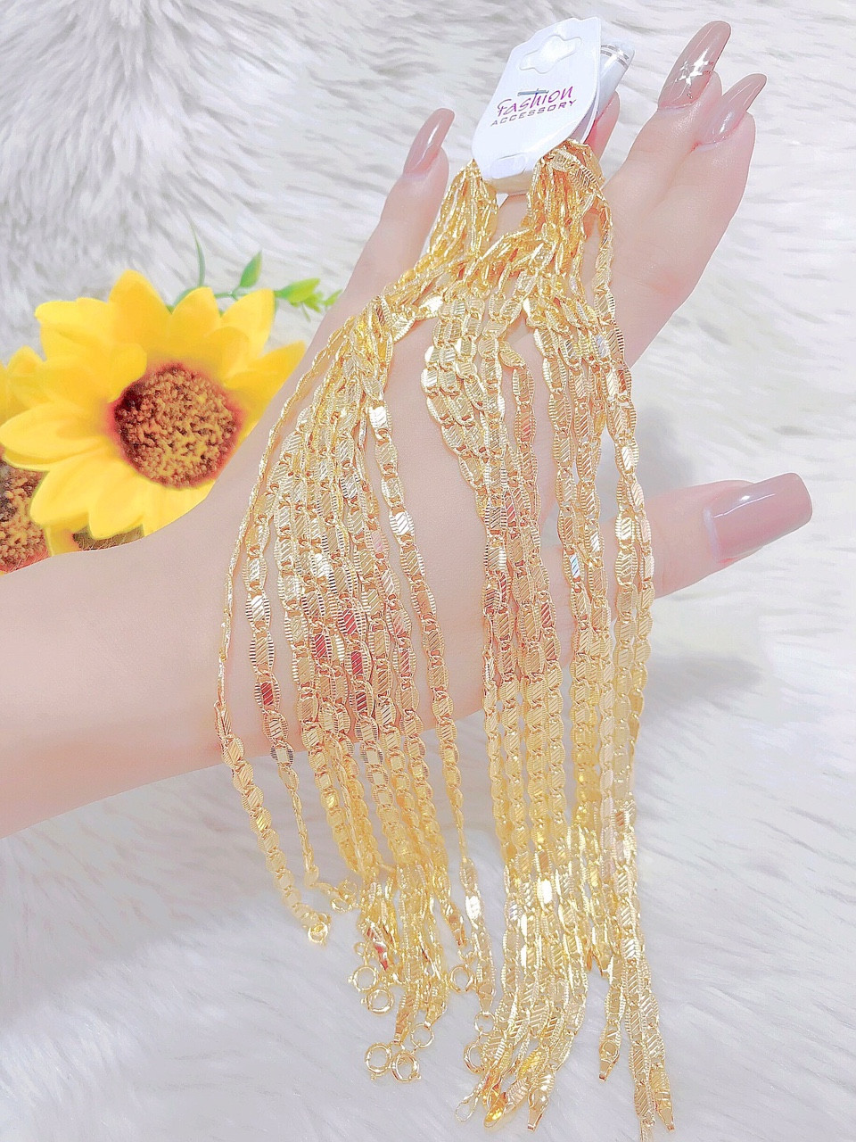 Dây chuyền nữ mạ vàng 18k mẫu 060.3012 - chạm khắc tinh xảo - mang rất đẹp