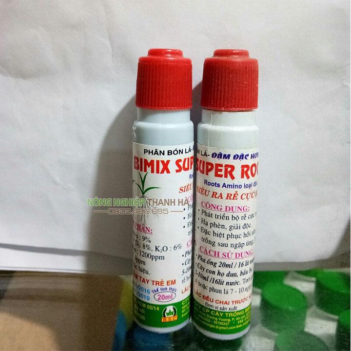 Bộ 5 lọ phát triển mạnh rễ Bimix Super Root New 20ml