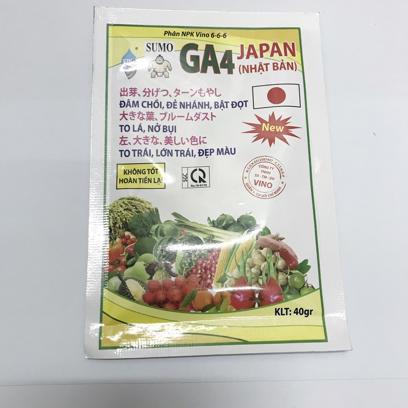 Phân bón NPK siêu đâm chồi siêu đẻ nhánh siêu to trái GA4