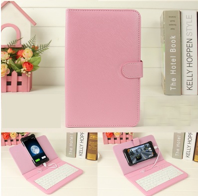 Bao Da Bàn Phím + chuột + Lót chuột cho điện Thoại Android Có Dây (Màu Đen)