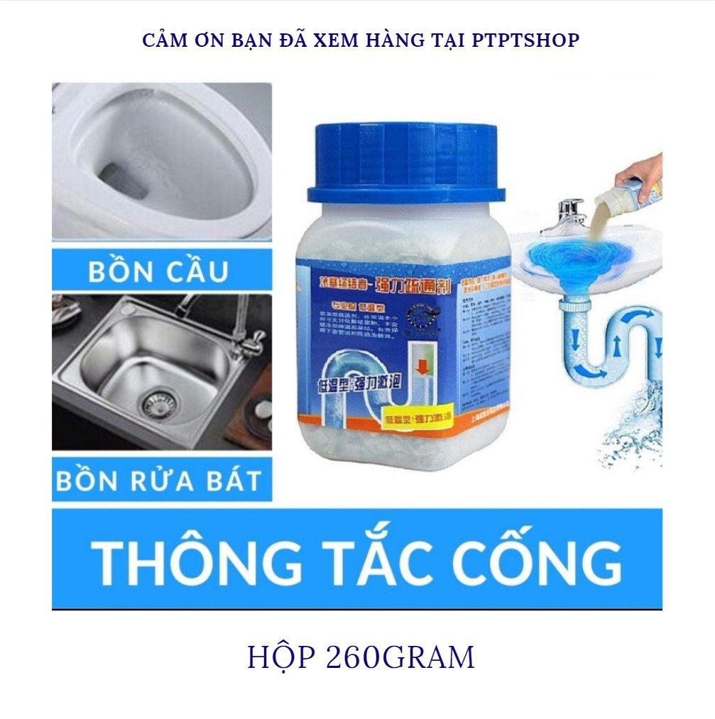 (Giao hỏa tốc) Thông tắc cầu cống siêu mạnh 260gram (mua tại ptptshop)