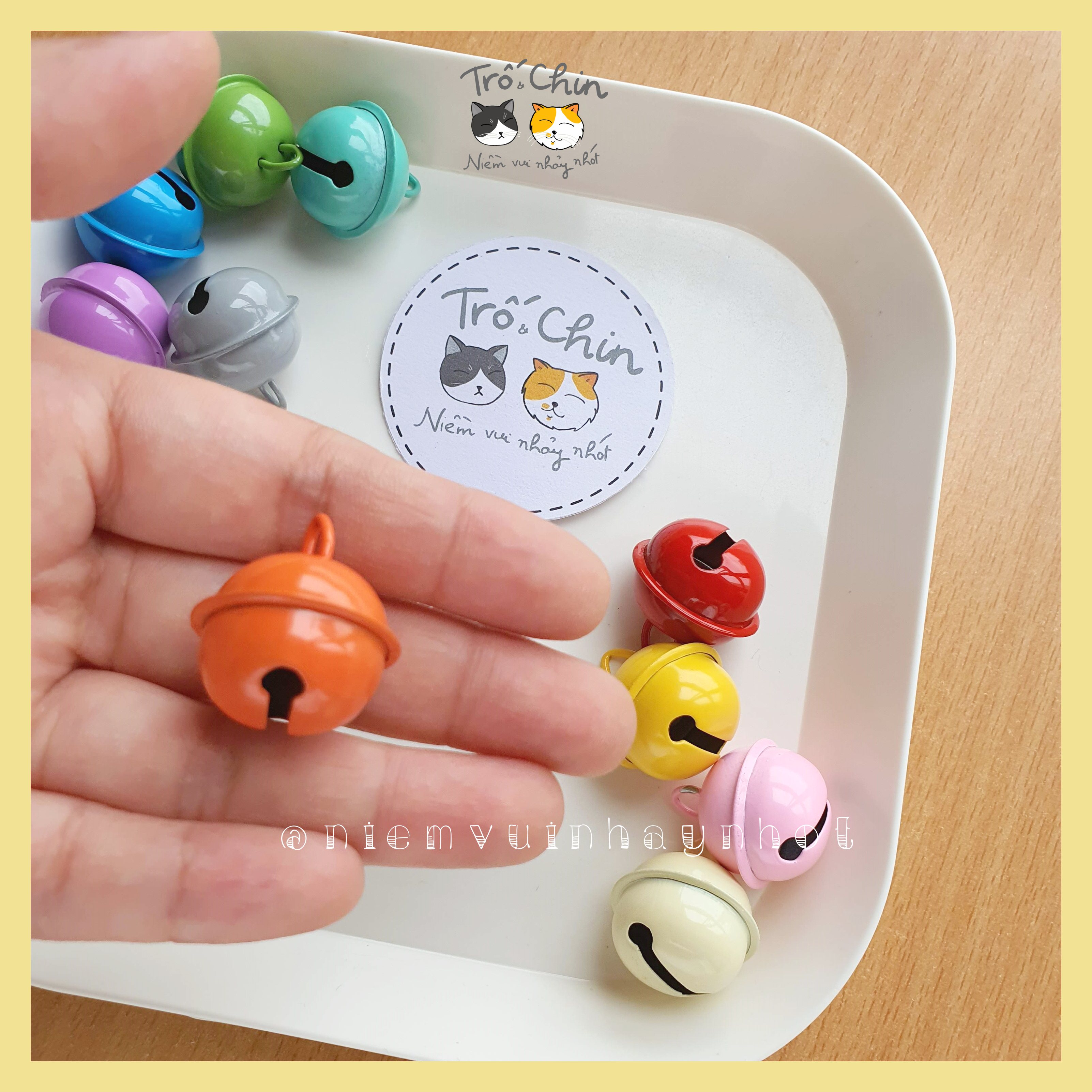 Chuông trang trí 22mm nhiều màu để lựa chọn