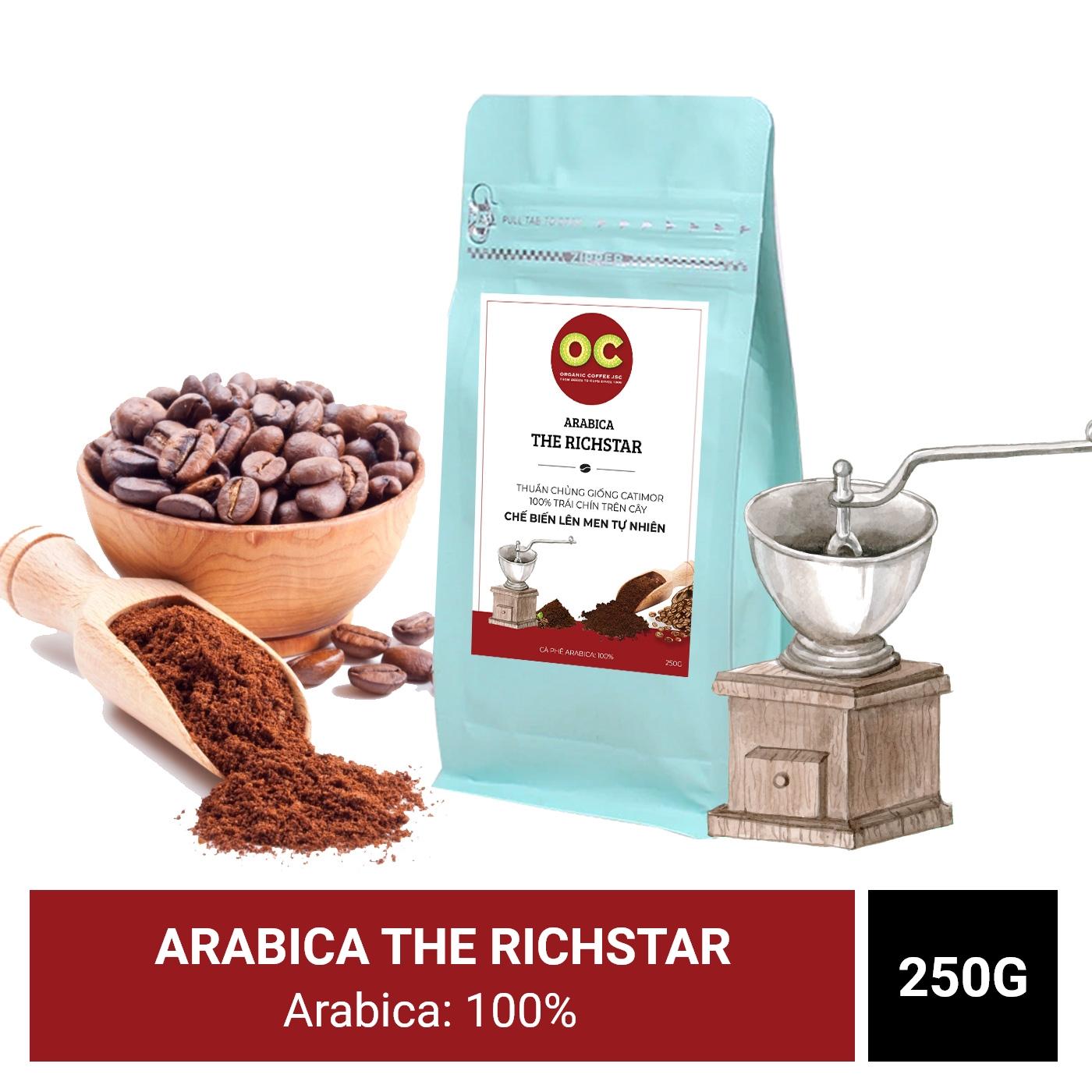 ARABICA_ CÀ PHÊ BỘT ARABICA  RANG VỪA OC ORGANIC COFFEE 250G