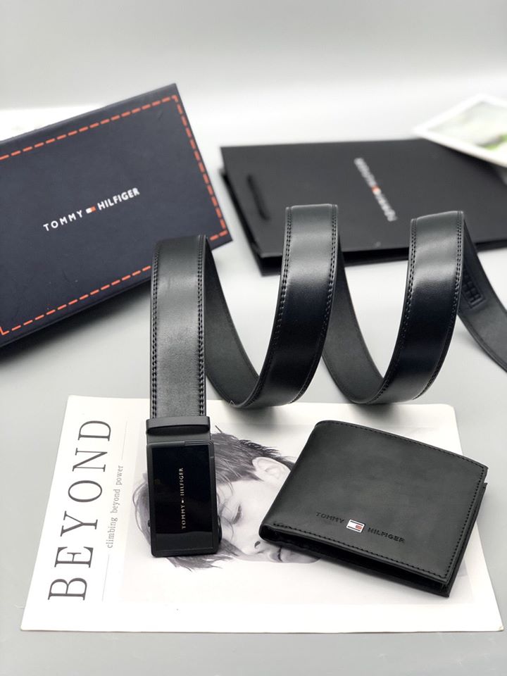 [HCM]Thắt lưng SET VÍ kèm THẮT LƯNG NAM TOMMY Mua 1 Được 2