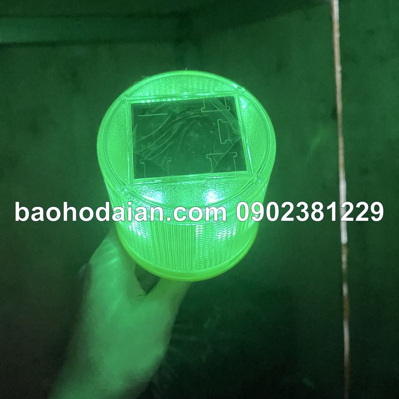 Đèn chớp cảnh báo năng lượng mặt trời JS03 (màu xanh lá)