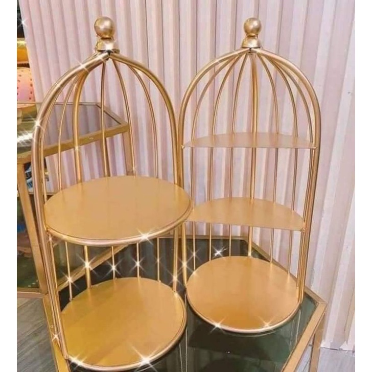 KỆ ĐỰNG MỸ PHẨM HÌNH LỒNG CHIM 3 TẦNG