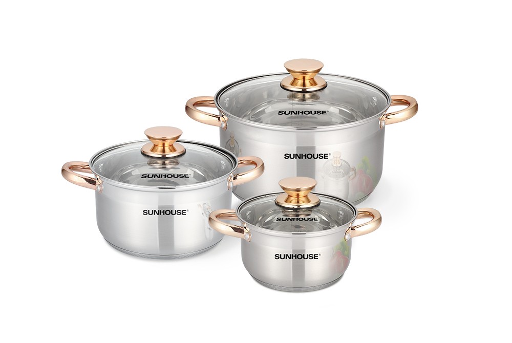 Bộ nồi inox 5 đáy sunhouse sh781