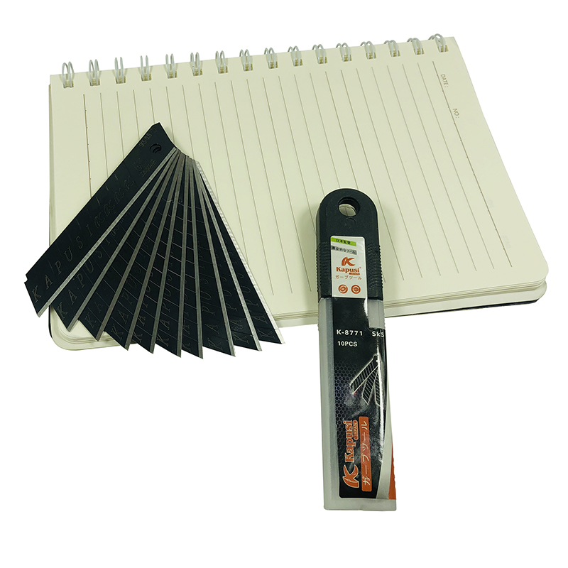 Hôp 10 lưỡi dao rọc giấy Kapusi JAPAN 18mm, lưỡi dao rọc giấy cao cấp, cắt thùng bìa carton, rọc băng dính