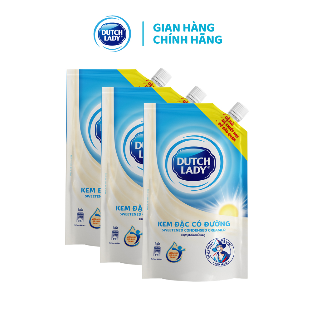 Combo 4 Túi Kem Đặc Có Đường Dutch Lady 545g/túi