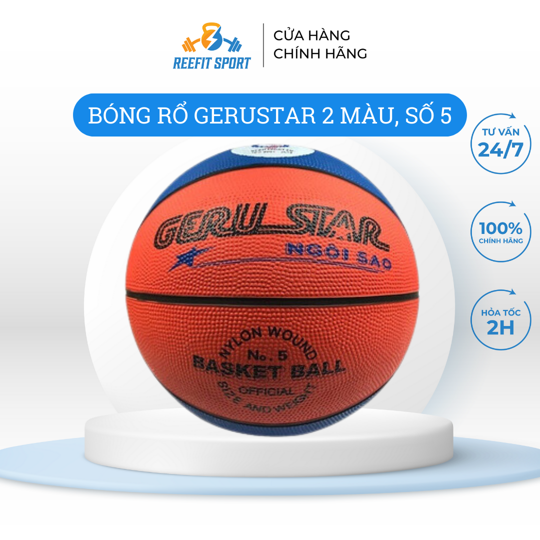 Bóng rổ cao su Gerustar (Số 5) 2 màu