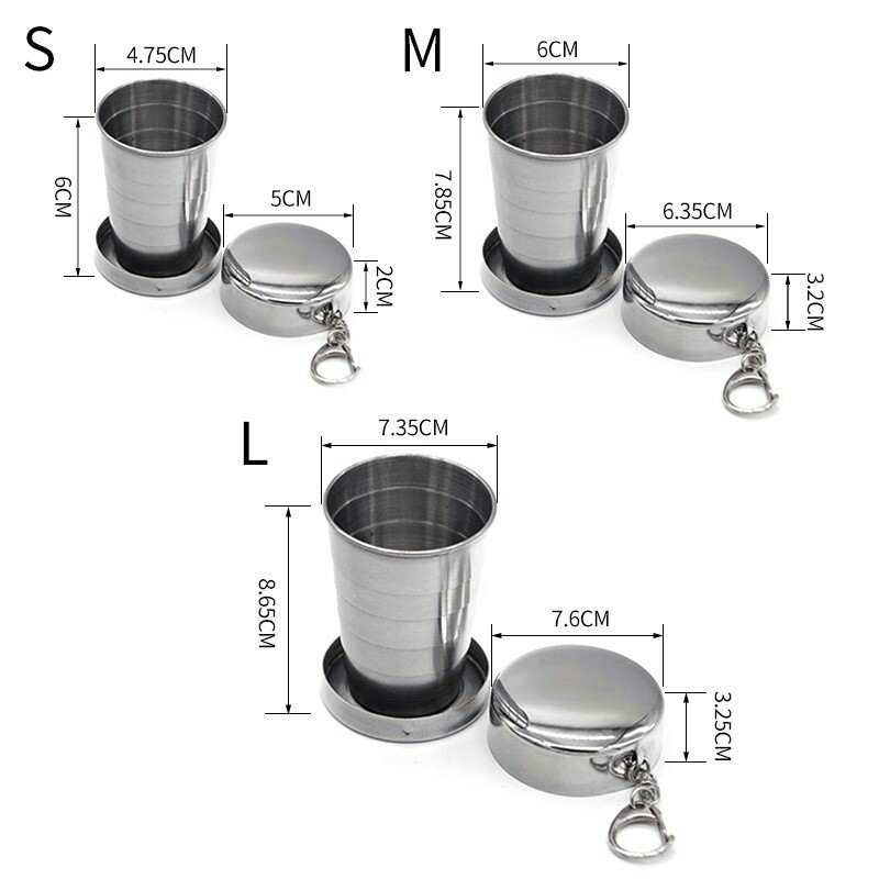 Cốc Xếp Du Lịch Inox 304
