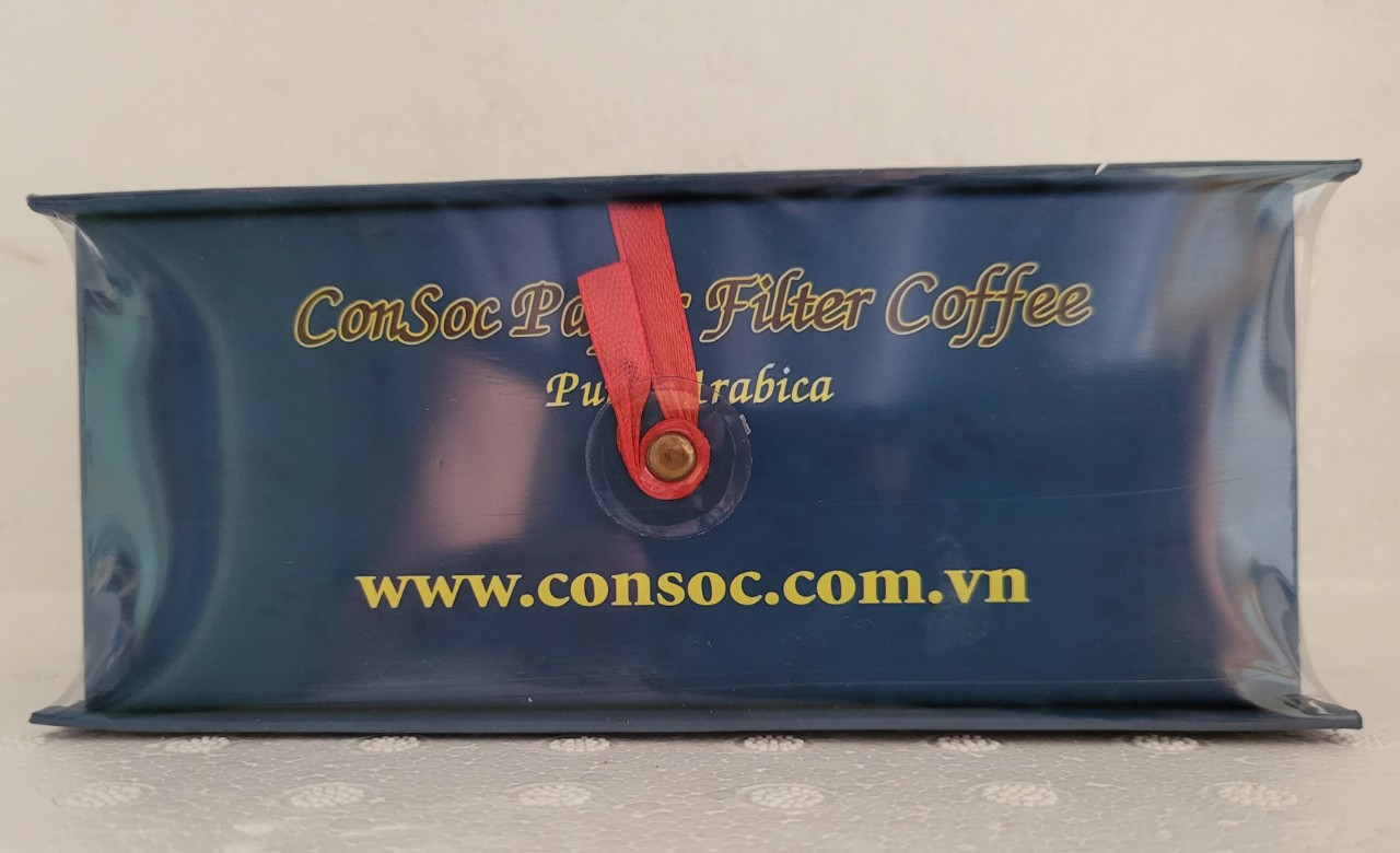 [Hộp XANH 10 phin] CÀ PHÊ PHIN GIẤY [VN] CON SOC Pure Arabica Paper Filter Coffee