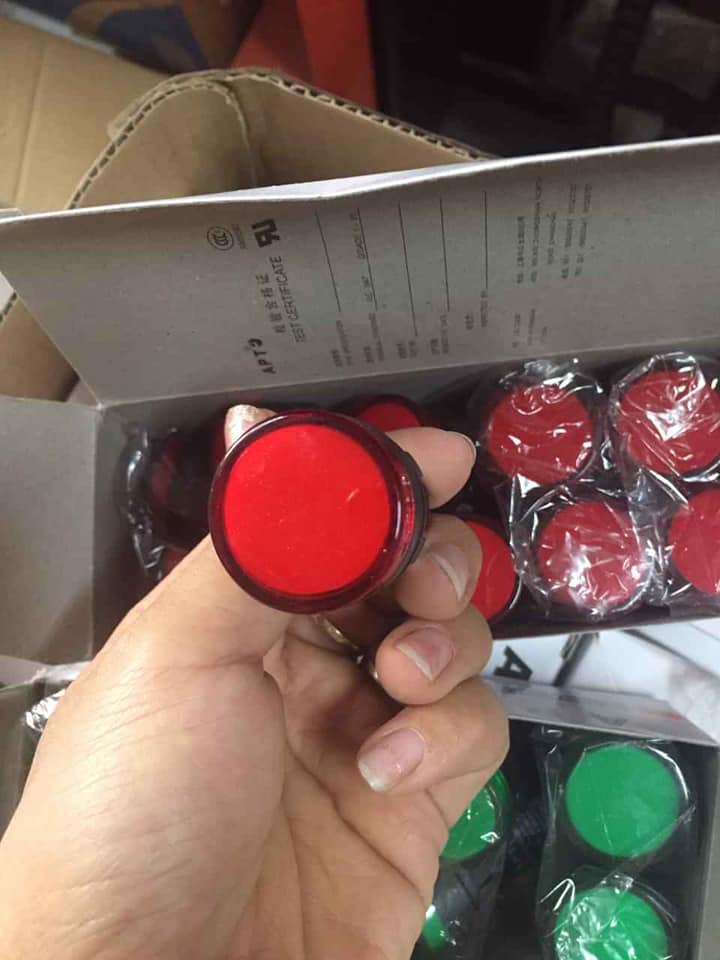 Đèn báo pha phi 22 ĐỎ - hộp đèn báo  gồm 10 chiếc