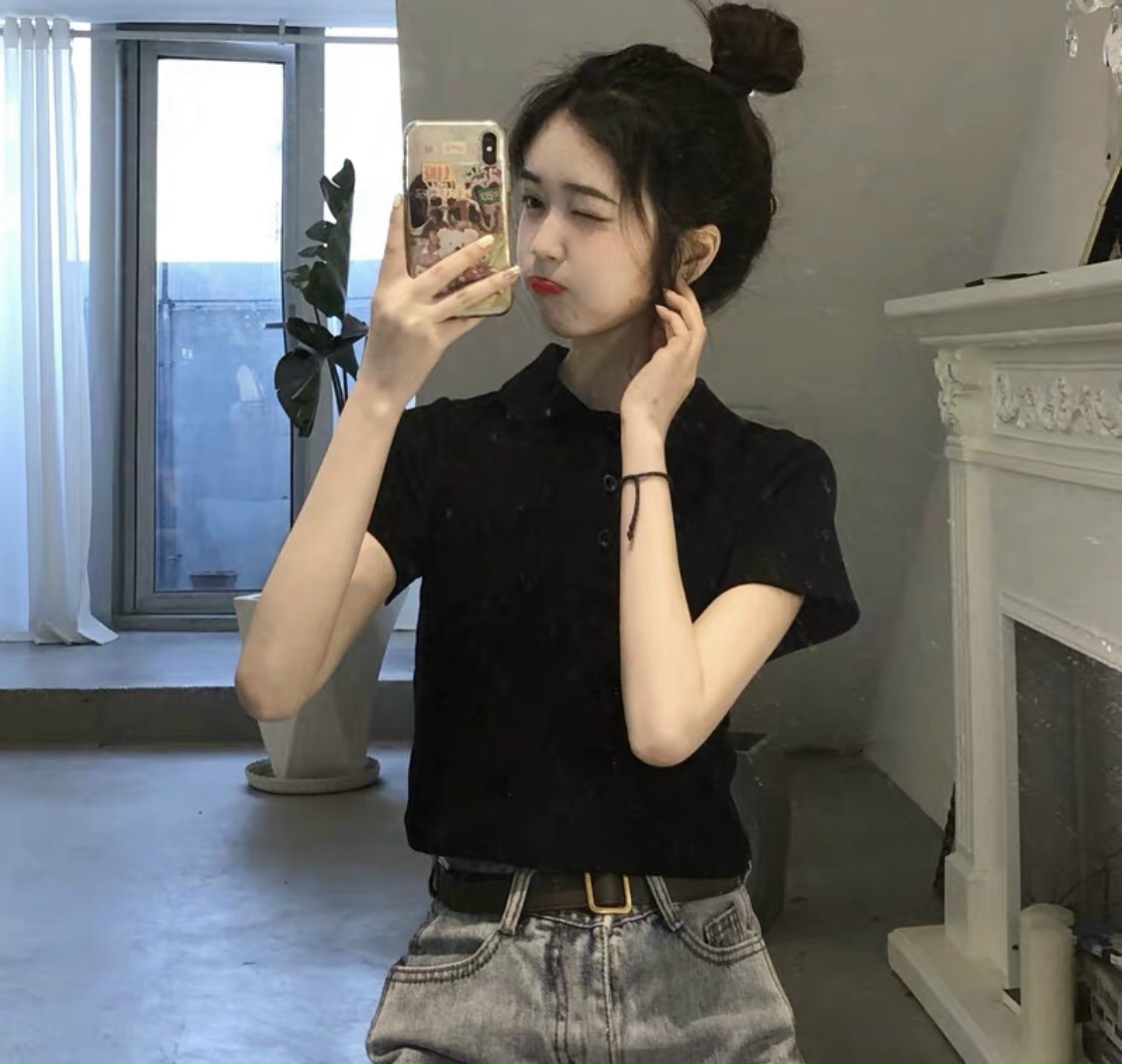 ÁO THUN CROPTOP NỮ POLO NÚT BASIC SIÊU HOT VỀ ĐỦ MÀU