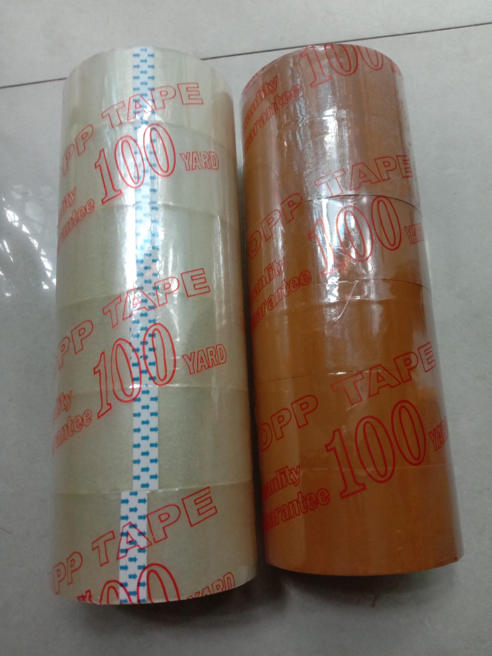 Băng keo dán thùng trong,đục 100Y