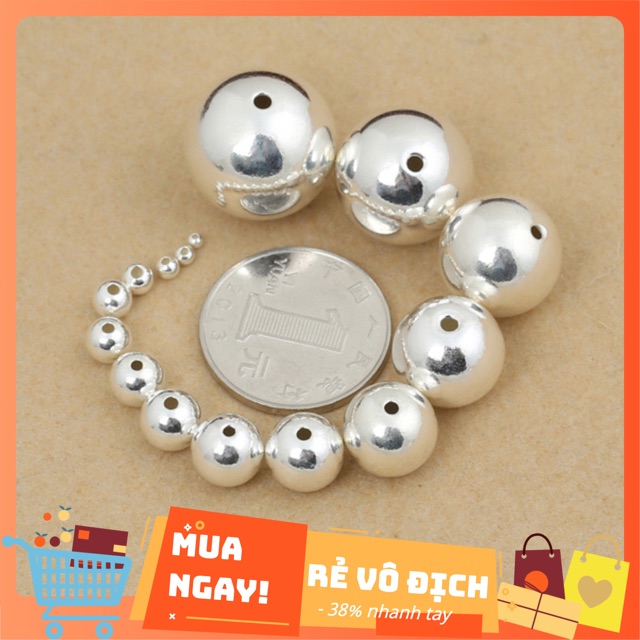 [Siêu rẻ] 2 Charm bi bạc 2mm - MH390