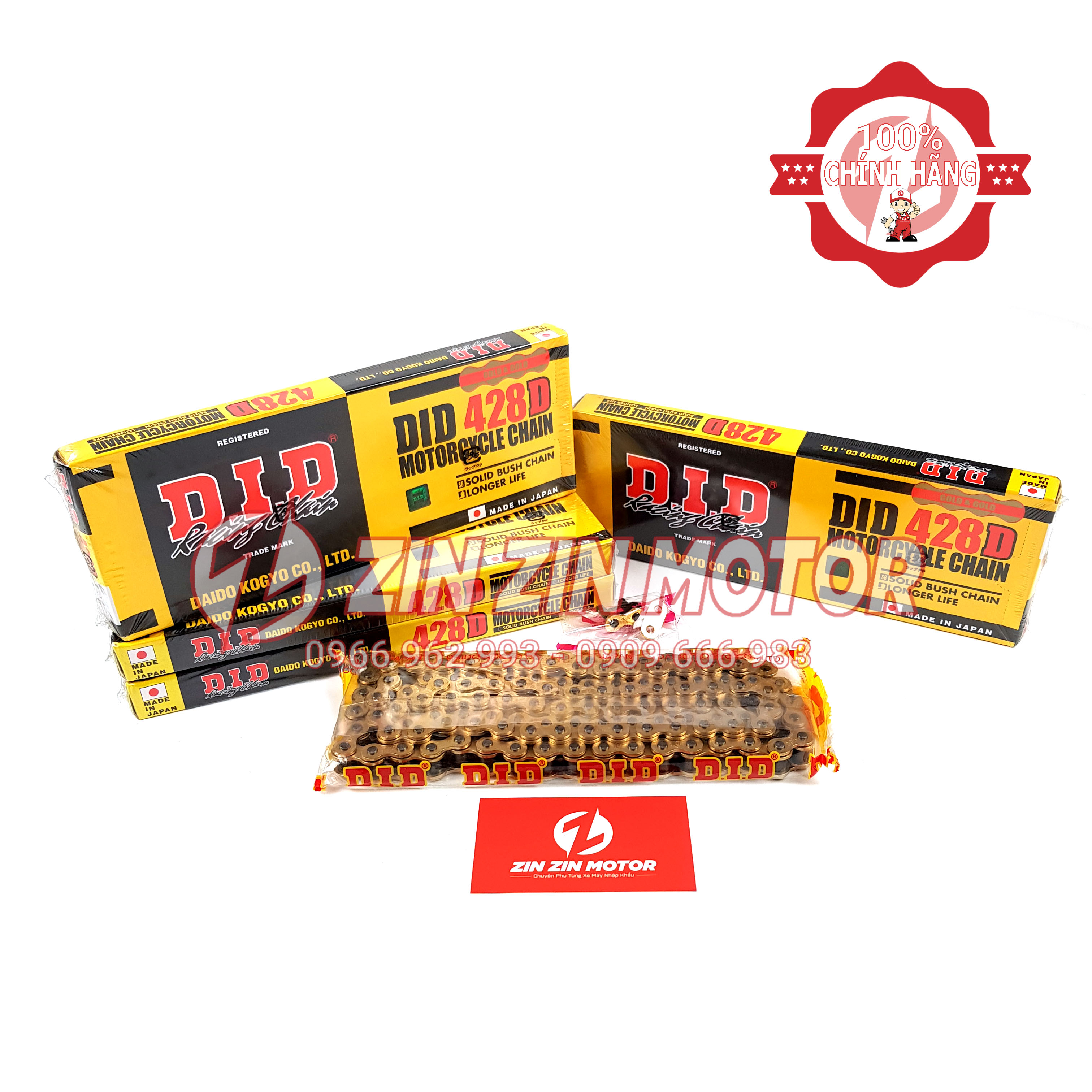 Sên Did 428D 9ly 124 mắt chính hãng
