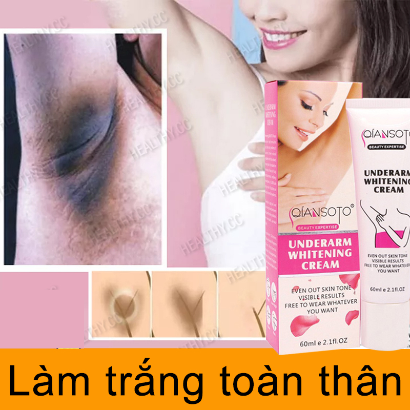 Kem làm trắng cơ thể sẽ làm giảm nách để khử mùi Kem dưỡng ẩm cơ thể làm trắng nách,Nuôi dưỡng và tái tạo da trắng sáng Whitening Cream For Sensitive Areas，Kem dưỡng trắng cổ Dưỡng trắng cơ thể 60g