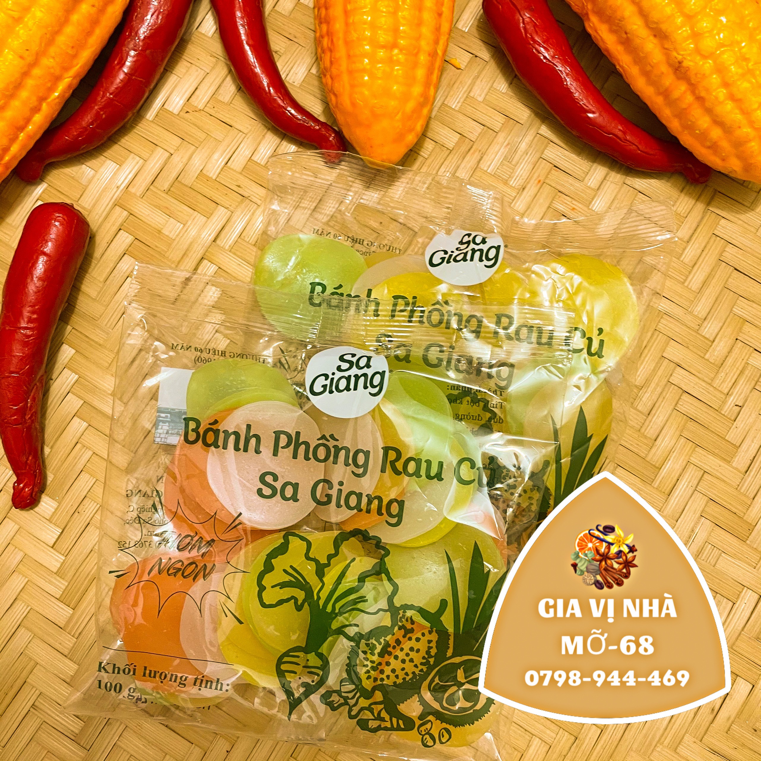 Bánh phồng tôm rau củ sa giang - 100gr-500gr