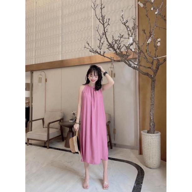 Váy đũi yếm Đầm Suông- Maxy đũi chất đũi lụa hàng đổ shop