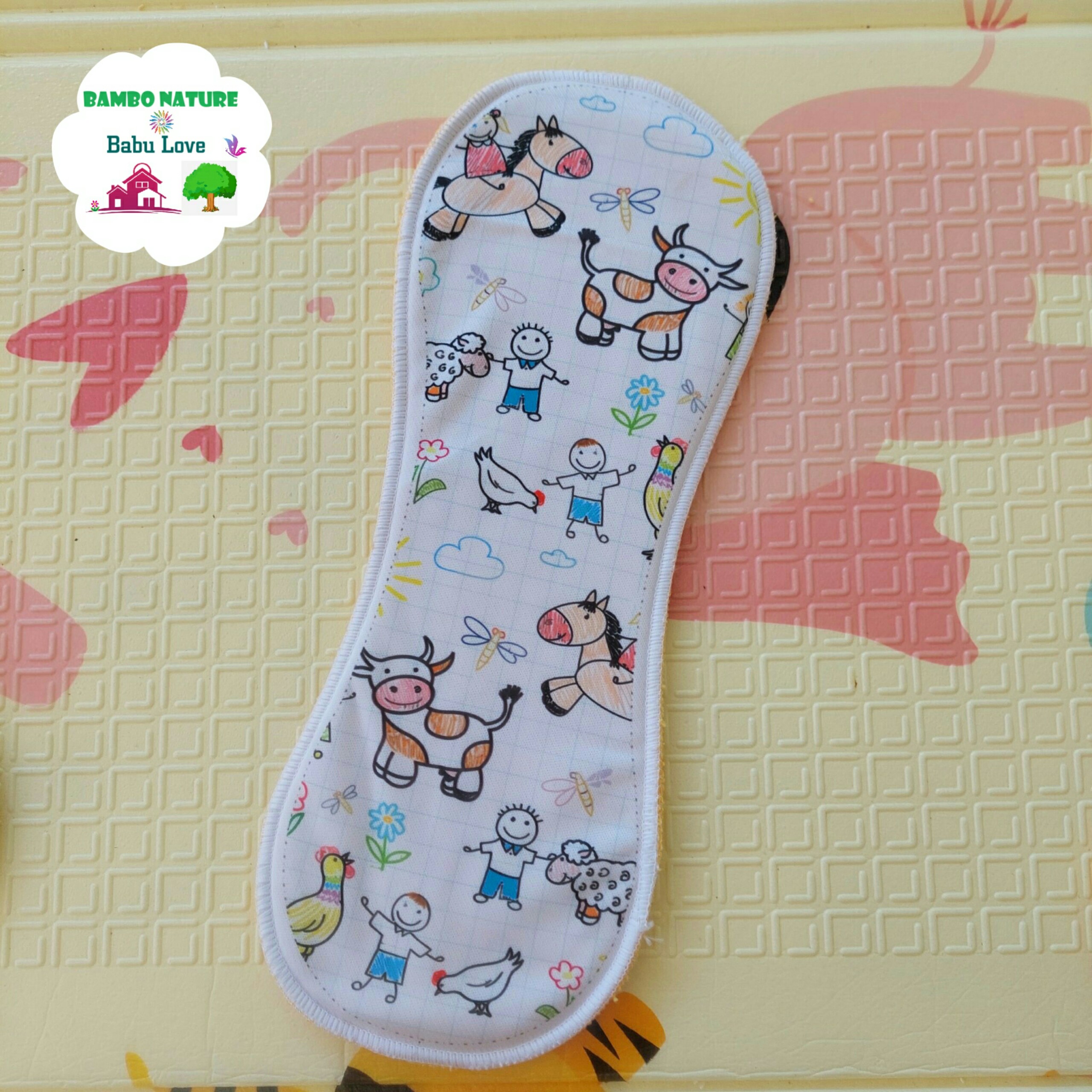 COMBO 6 MIẾNG LÓT BỈM VẢI BAMBO NATURE BABU LOVE KHÁNG KHUẨN SIZE