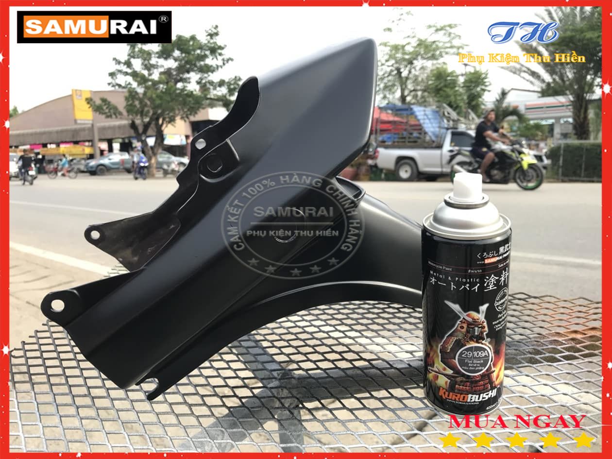 [HCM]Sơn Xịt Samurai Màu Đen Nhám(Mờ)  29/109A