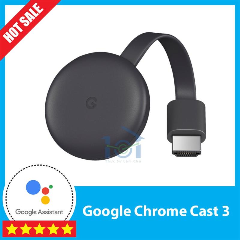 Google Chromecast 3 - thiết bị trình chiếu cho Tivi, Máy chiếu, điều khiển giọng nói, xem phim, xem camera, chuông hình.