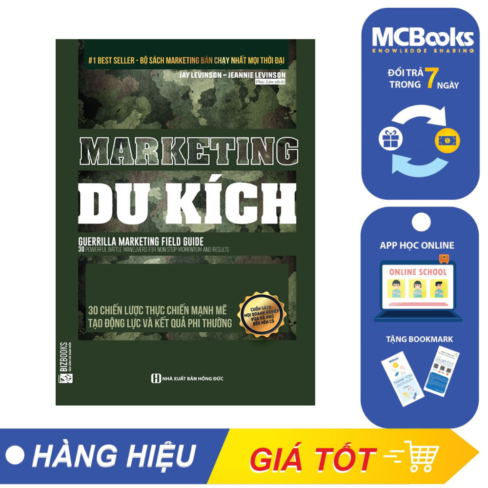 Sách - Marketing du kích 30 chiến lược thực chiến mạnh mẽ tạo động lực và kết quả phi thường - McBooks