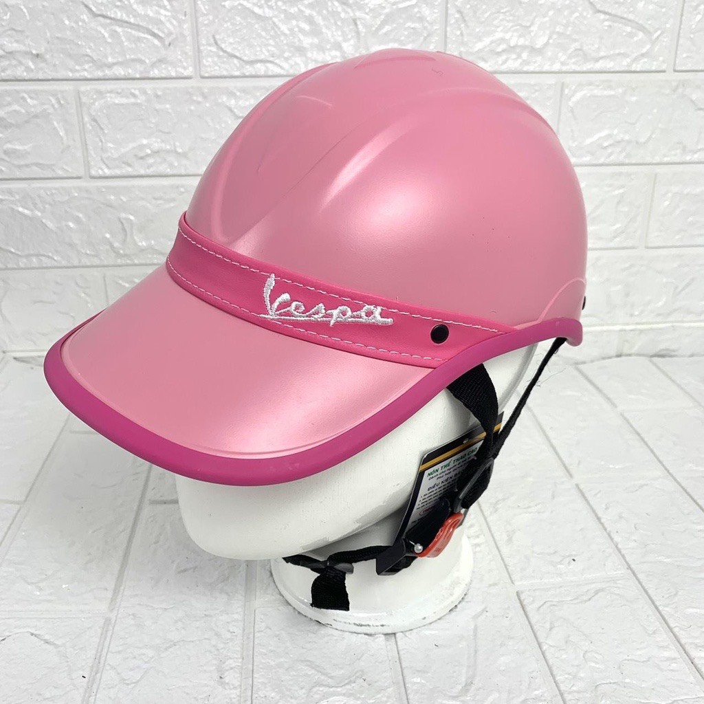 nón bảo hiểm kết nữ vespa có khoét lổ cột tóc
